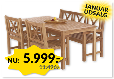 BLOKHUS TEAK HAVEM&Oslash;BELS&AElig;T - BLACK WEEK